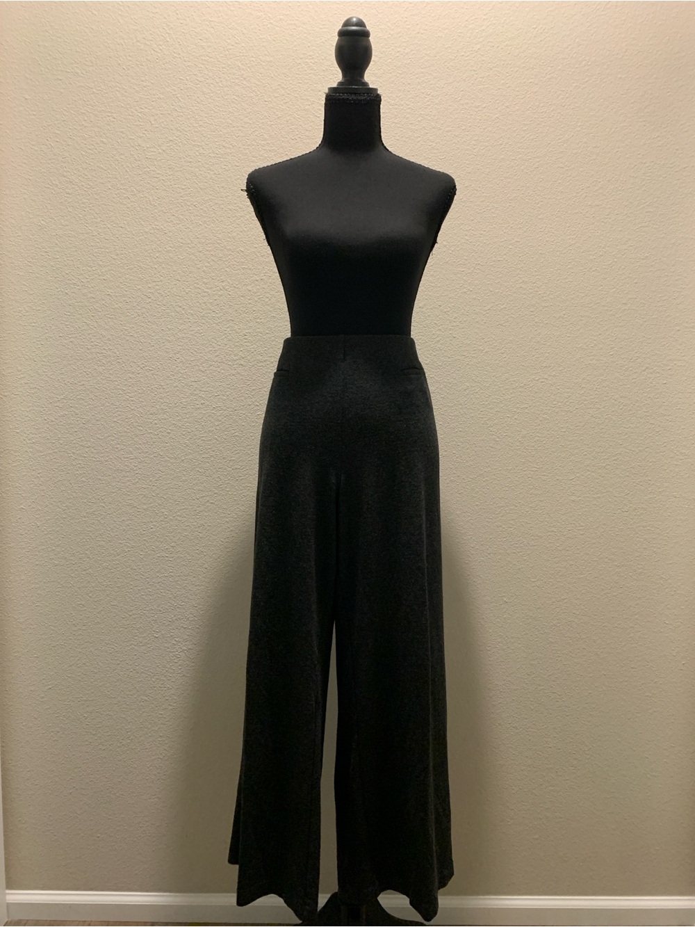 J. Jill Dark Gray Wide-Leg Ponte Pants (Size XL Petite)